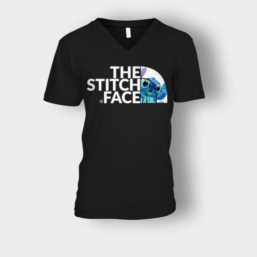 The-Stitch-Face-Disney-Lilo-And-Stitch-Unisex-V-Neck-T-Shirt-Black