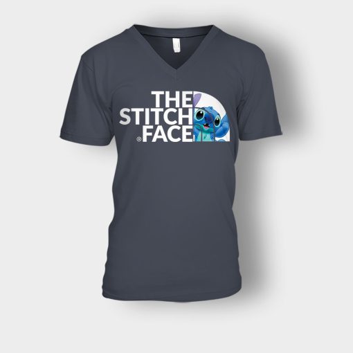 The-Stitch-Face-Disney-Lilo-And-Stitch-Unisex-V-Neck-T-Shirt-Dark-Heather