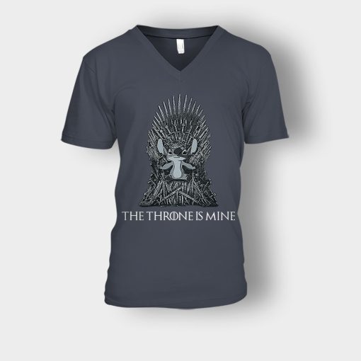 The-Throne-Is-Mine-Disney-Lilo-And-Stitch-Unisex-V-Neck-T-Shirt-Dark-Heather