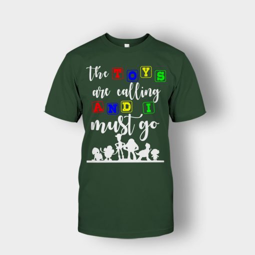 The-Toys-are-Calling-and-I-Must-Go-Disney-Toy-Story-Unisex-T-Shirt-Forest
