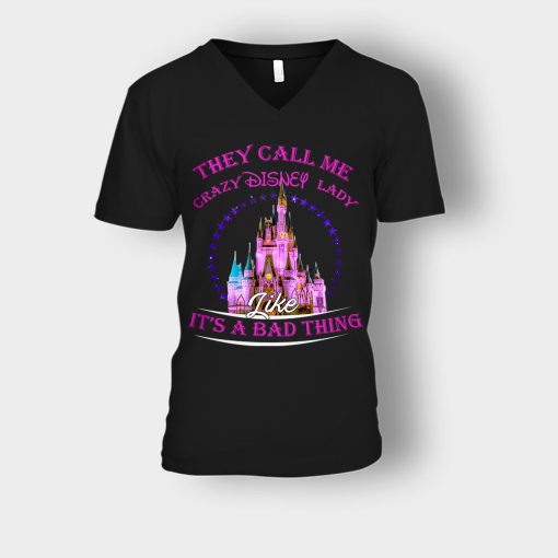 They-Call-Me-Crazy-Disney-Lady-Unisex-V-Neck-T-Shirt-Black