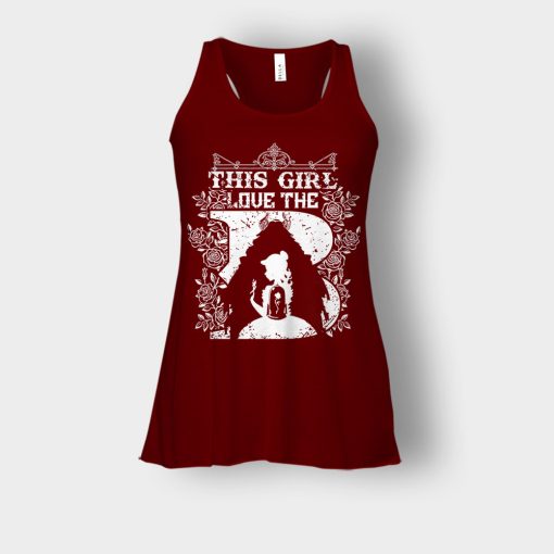 This-Girl-Love-The-Beast-Disney-Beauty-And-The-Beast-Bella-Womens-Flowy-Tank-Maroon