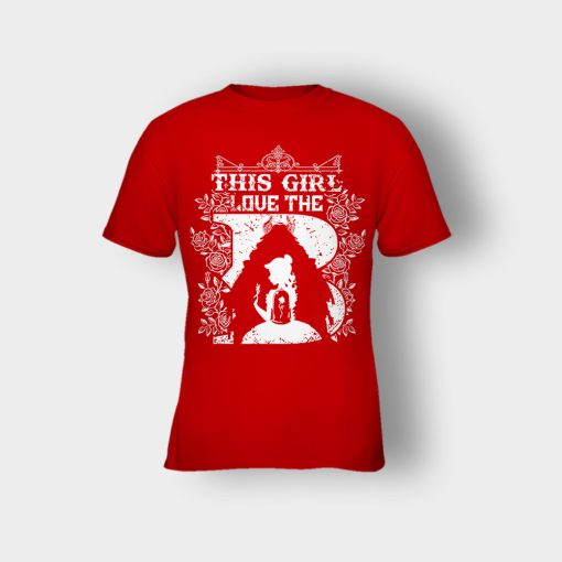 This-Girl-Love-The-Beast-Disney-Beauty-And-The-Beast-Kids-T-Shirt-Red