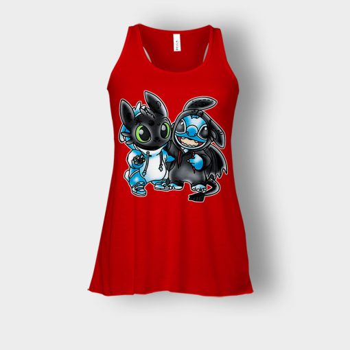 Toothless-And-Disney-Lilo-And-Stitch-Bella-Womens-Flowy-Tank-Red