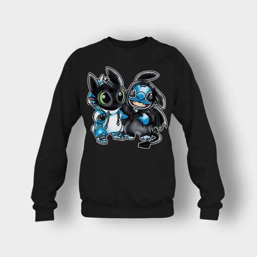 Toothless-And-Disney-Lilo-And-Stitch-Crewneck-Sweatshirt-Black