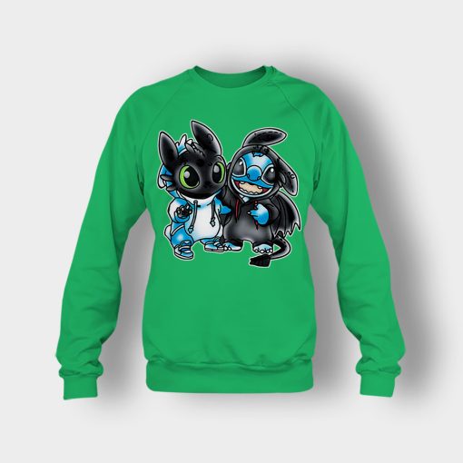 Toothless-And-Disney-Lilo-And-Stitch-Crewneck-Sweatshirt-Irish-Green