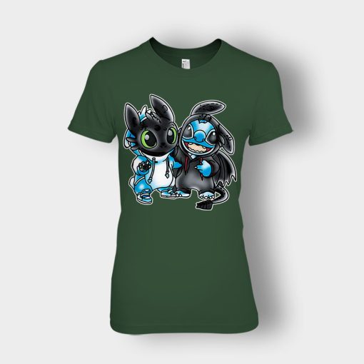 Toothless-And-Disney-Lilo-And-Stitch-Ladies-T-Shirt-Forest