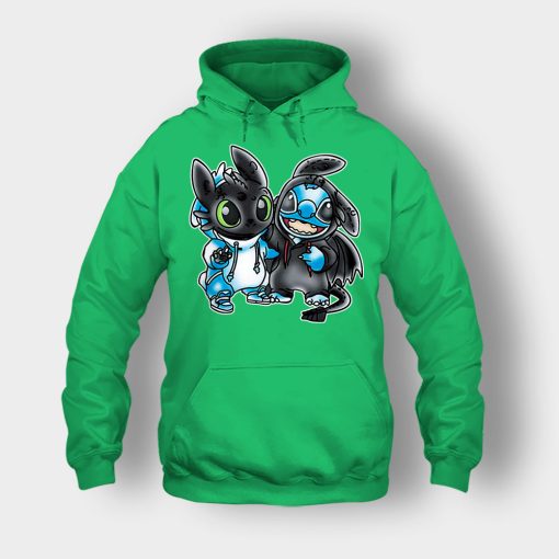 Toothless-And-Disney-Lilo-And-Stitch-Unisex-Hoodie-Irish-Green