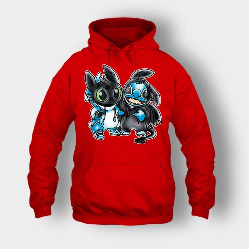 Toothless-And-Disney-Lilo-And-Stitch-Unisex-Hoodie-Red