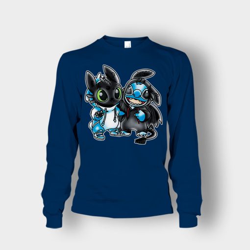 Toothless-And-Disney-Lilo-And-Stitch-Unisex-Long-Sleeve-Navy