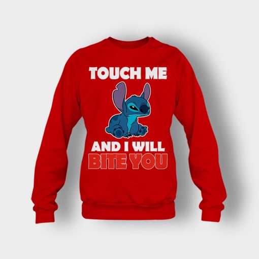Touch-Me-And-I-Will-Bite-You-Disney-Lilo-And-Stitch-Crewneck-Sweatshirt-Red