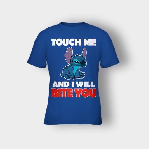 Touch-Me-And-I-Will-Bite-You-Disney-Lilo-And-Stitch-Kids-T-Shirt-Royal