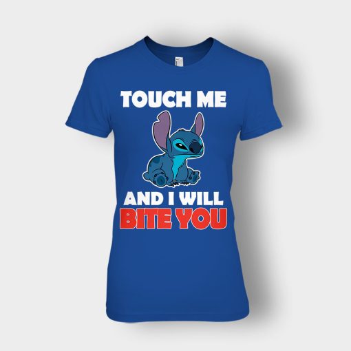 Touch-Me-And-I-Will-Bite-You-Disney-Lilo-And-Stitch-Ladies-T-Shirt-Royal