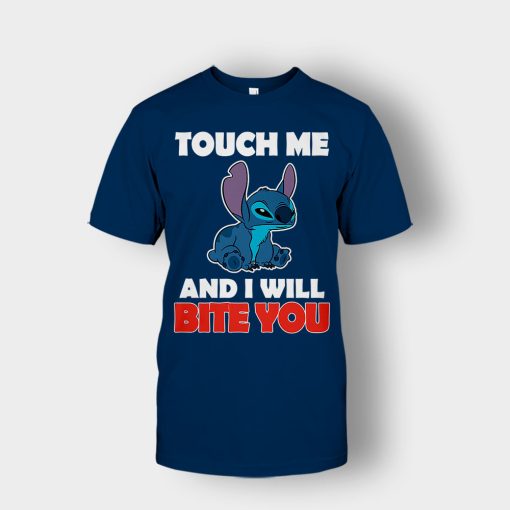 Touch-Me-And-I-Will-Bite-You-Disney-Lilo-And-Stitch-Unisex-T-Shirt-Navy