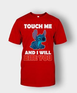Touch-Me-And-I-Will-Bite-You-Disney-Lilo-And-Stitch-Unisex-T-Shirt-Red
