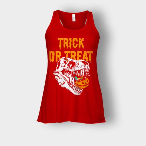 Trick-Or-Treat-Dionosaur-Halloween-Bella-Womens-Flowy-Tank-Red