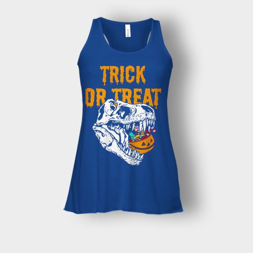 Trick-Or-Treat-Dionosaur-Halloween-Bella-Womens-Flowy-Tank-Royal