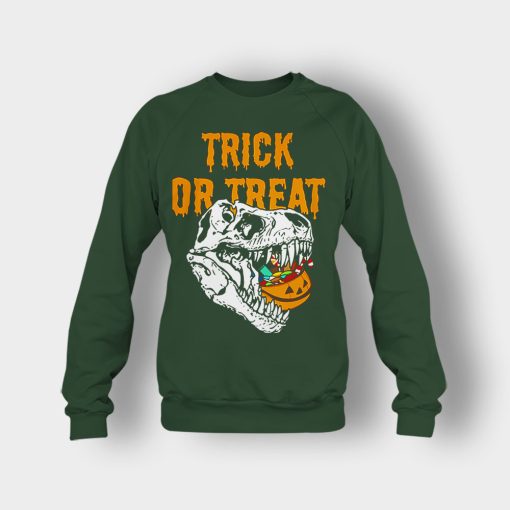 Trick-Or-Treat-Dionosaur-Halloween-Crewneck-Sweatshirt-Forest