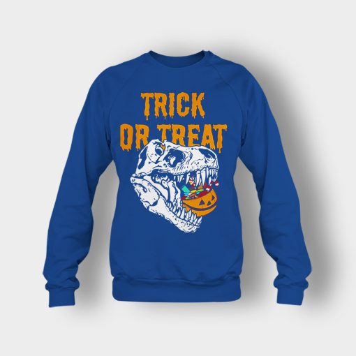 Trick-Or-Treat-Dionosaur-Halloween-Crewneck-Sweatshirt-Royal