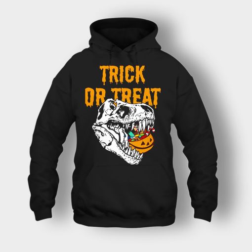 Trick-Or-Treat-Dionosaur-Halloween-Unisex-Hoodie-Black