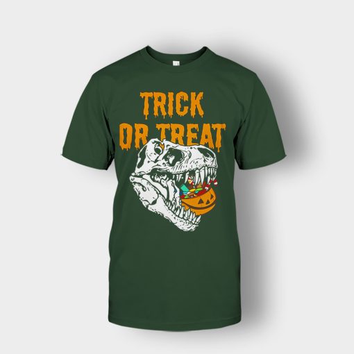 Trick-Or-Treat-Dionosaur-Halloween-Unisex-T-Shirt-Forest