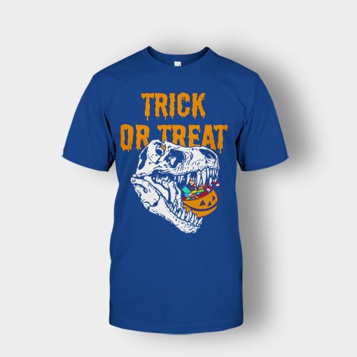 Trick-Or-Treat-Dionosaur-Halloween-Unisex-T-Shirt-Royal