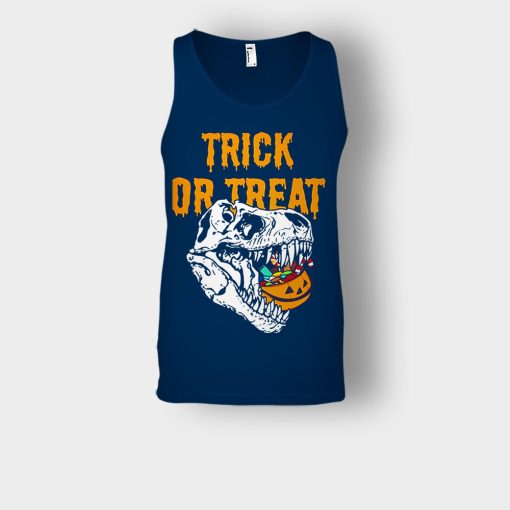 Trick-Or-Treat-Dionosaur-Halloween-Unisex-Tank-Top-Navy