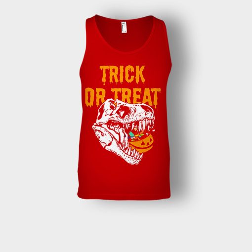 Trick-Or-Treat-Dionosaur-Halloween-Unisex-Tank-Top-Red