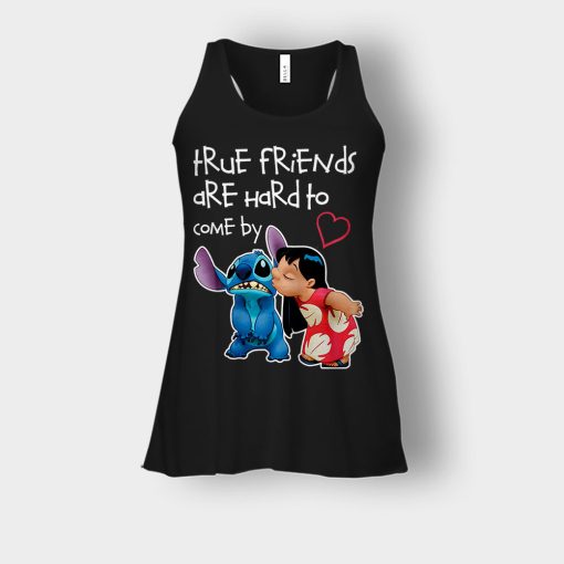 True-Friends-Are-Hard-To-Come-By-Disney-Lilo-And-Stitch-Bella-Womens-Flowy-Tank-Black