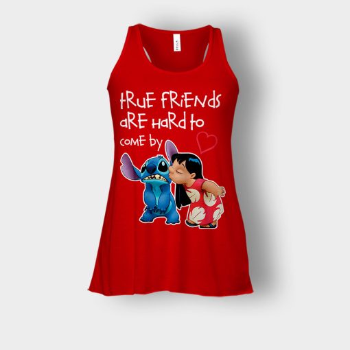 True-Friends-Are-Hard-To-Come-By-Disney-Lilo-And-Stitch-Bella-Womens-Flowy-Tank-Red