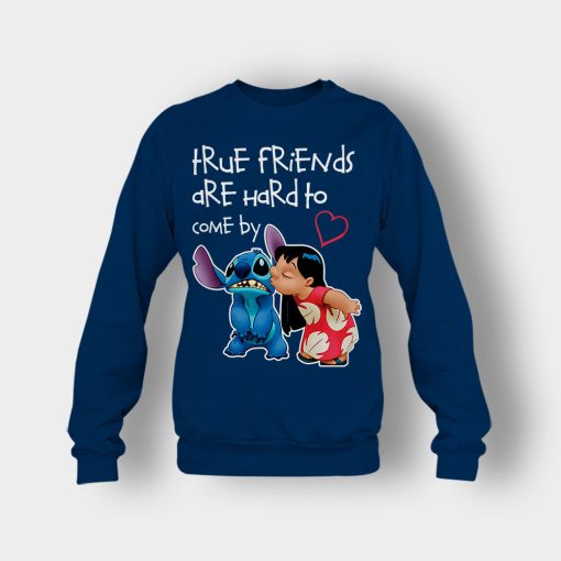 True-Friends-Are-Hard-To-Come-By-Disney-Lilo-And-Stitch-Crewneck-Sweatshirt-Navy