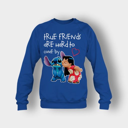 True-Friends-Are-Hard-To-Come-By-Disney-Lilo-And-Stitch-Crewneck-Sweatshirt-Royal