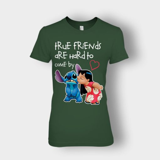 True-Friends-Are-Hard-To-Come-By-Disney-Lilo-And-Stitch-Ladies-T-Shirt-Forest