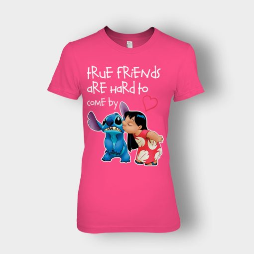 True-Friends-Are-Hard-To-Come-By-Disney-Lilo-And-Stitch-Ladies-T-Shirt-Heliconia