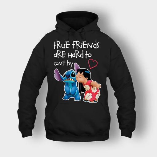 True-Friends-Are-Hard-To-Come-By-Disney-Lilo-And-Stitch-Unisex-Hoodie-Black