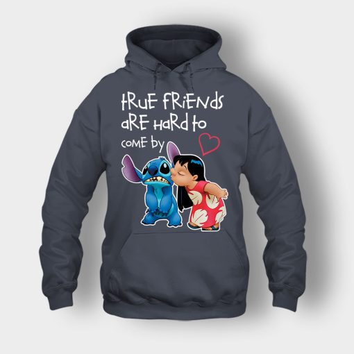 True-Friends-Are-Hard-To-Come-By-Disney-Lilo-And-Stitch-Unisex-Hoodie-Dark-Heather