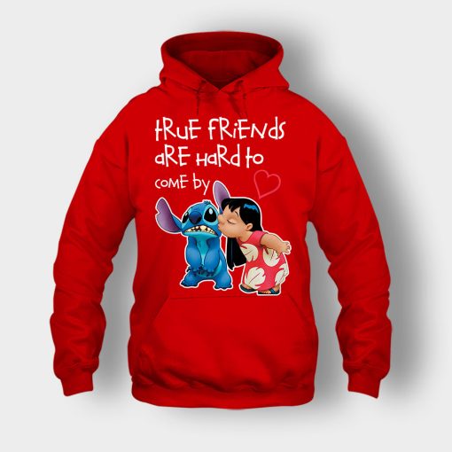 True-Friends-Are-Hard-To-Come-By-Disney-Lilo-And-Stitch-Unisex-Hoodie-Red