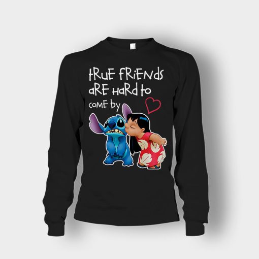 True-Friends-Are-Hard-To-Come-By-Disney-Lilo-And-Stitch-Unisex-Long-Sleeve-Black