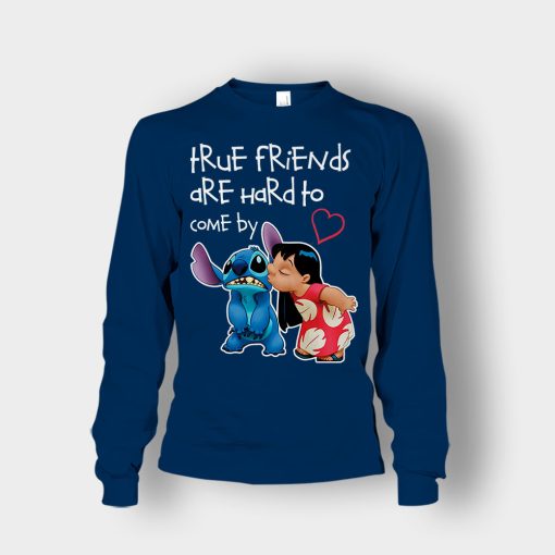 True-Friends-Are-Hard-To-Come-By-Disney-Lilo-And-Stitch-Unisex-Long-Sleeve-Navy