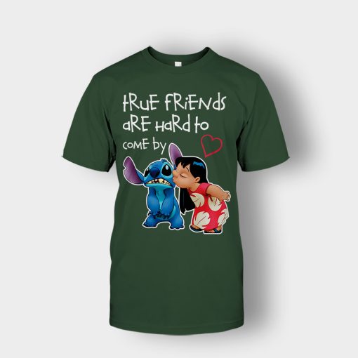 True-Friends-Are-Hard-To-Come-By-Disney-Lilo-And-Stitch-Unisex-T-Shirt-Forest