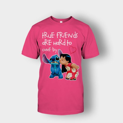 True-Friends-Are-Hard-To-Come-By-Disney-Lilo-And-Stitch-Unisex-T-Shirt-Heliconia