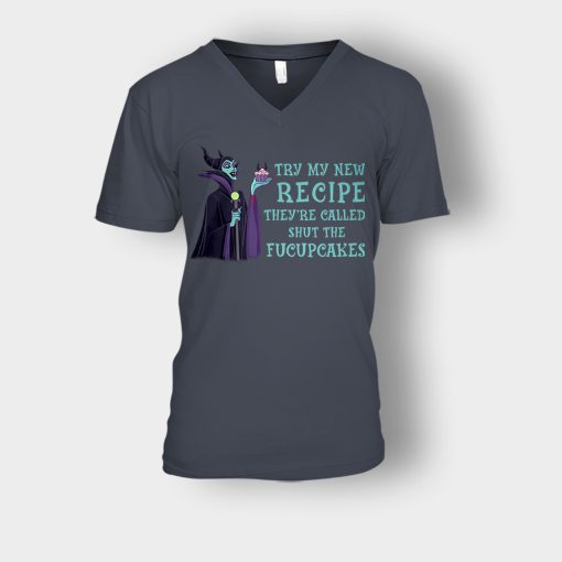 Try-My-New-Recipe-Disney-Maleficient-Inspired-Unisex-V-Neck-T-Shirt-Dark-Heather