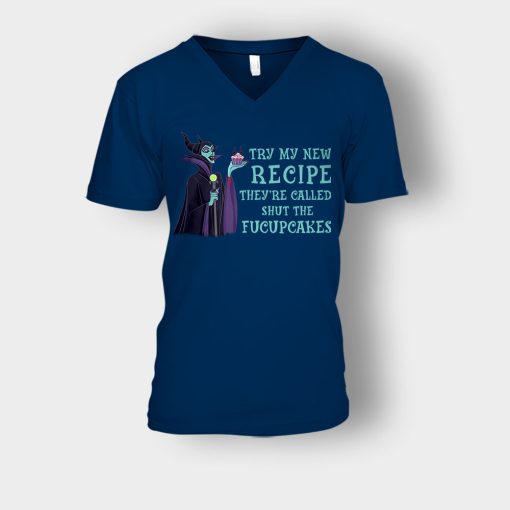 Try-My-New-Recipe-Disney-Maleficient-Inspired-Unisex-V-Neck-T-Shirt-Navy