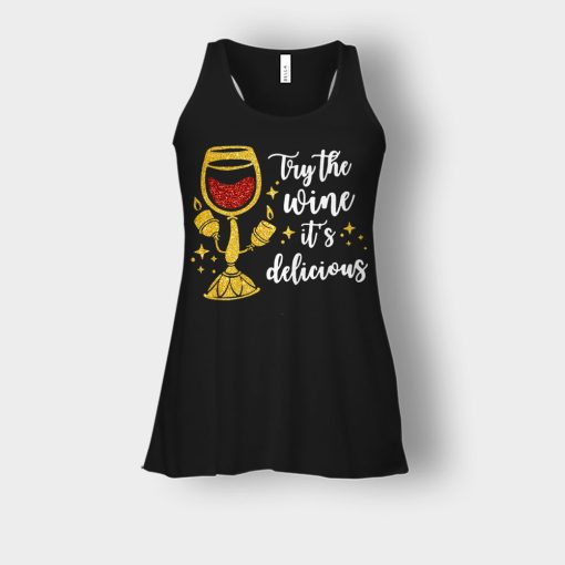 Try-the-Wine-Its-Delicious-Beauty-and-the-Beast-Disney-Inspired-Bella-Womens-Flowy-Tank-Black