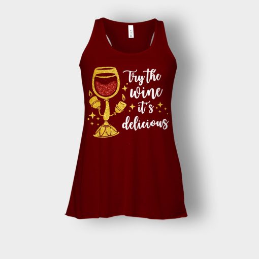Try-the-Wine-Its-Delicious-Beauty-and-the-Beast-Disney-Inspired-Bella-Womens-Flowy-Tank-Maroon