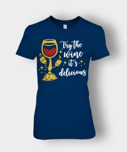Try-the-Wine-Its-Delicious-Beauty-and-the-Beast-Disney-Inspired-Ladies-T-Shirt-Navy