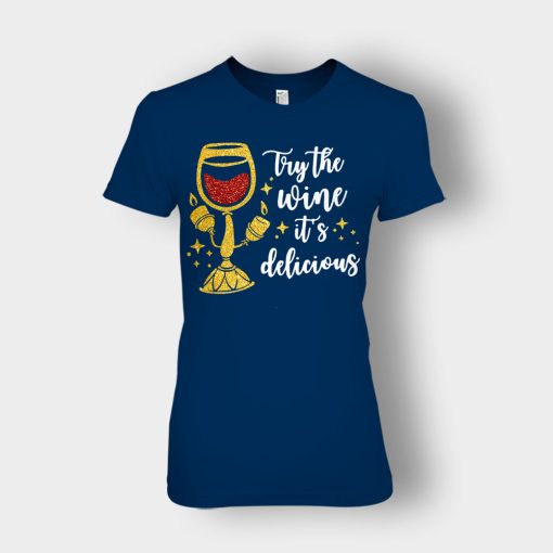 Try-the-Wine-Its-Delicious-Beauty-and-the-Beast-Disney-Inspired-Ladies-T-Shirt-Navy