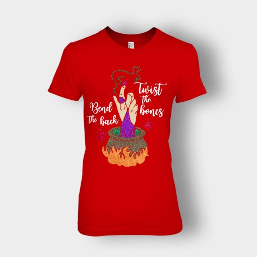 Twist-The-Bones-And-Bend-The-Back-Disney-Hocus-Pocus-Inspired-Ladies-T-Shirt-Red