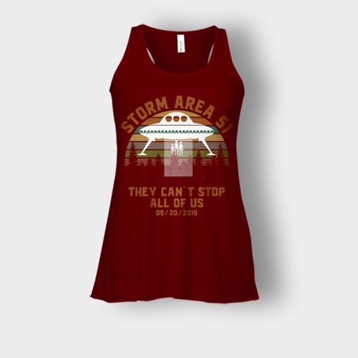 UFO-Storm-Area-51-They-Cant-Stop-All-Of-Us-09-20-2019-Sunset-Bella-Womens-Flowy-Tank-Maroon