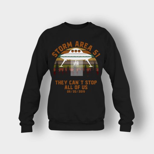 UFO-Storm-Area-51-They-Cant-Stop-All-Of-Us-09-20-2019-Sunset-Crewneck-Sweatshirt-Black